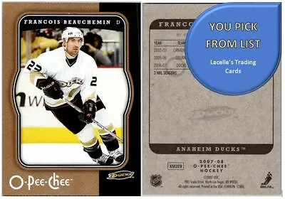 2007-08 O-Pee-Chee 07 OPC NHL Hockey Cards (1-250) - U-Pick From List • $0.91