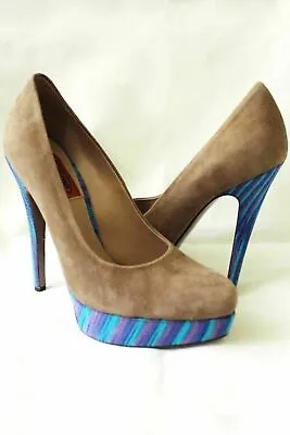 £79.63 • Buy Missoni Shoes Lagenlook Heels Khaki Artsy Stilettos Iconic Designer Italy Sz 36
