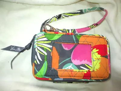 Vera Bradley Zip Snap Flap Jazzy Blooms Wristlet Clutch ID Wallet Purse Flowers • $14.99