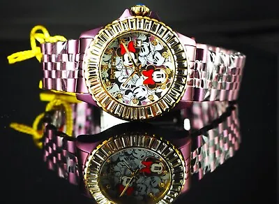 Invicta Women's Disney Limited Edition Minnie Mouse 38mm Purple Dial Steel Watch • $64.99