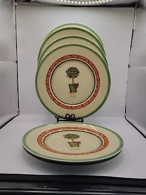 Villeroy And Boch Festive Memories Topiary Christmas Plates 8  Holly Set Of 6 • $52