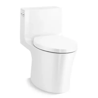 Kohler Veil One Piece Elongated Toilet With Skirted Trapway Dual-Flush - White • $799.97