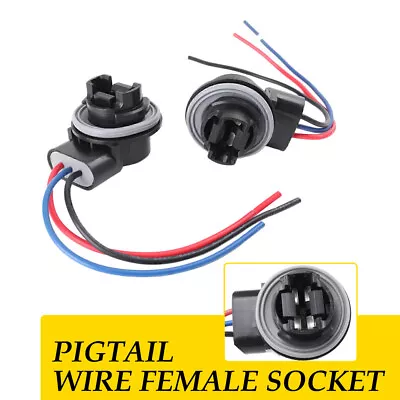 2 PCS 3157 Bulb Turn Signal Socket Connector Pigtail Harness Wire Plug Connector • $10.49