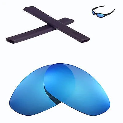 New Walleva Polarized Ice Blue Lenses And Black Earsocks For Oakley Minute 2.0 • $19.99