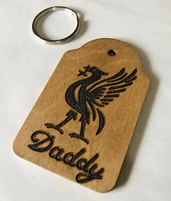 Personalised Liverbird Liverpool City Football Key Ring Dad Grandad Gift For Him • £9.99