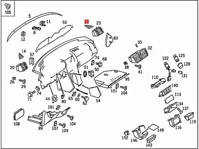 Genuine MERCEDES S202 W202 C-CLASS W202 Break S202 Cover 20268004369051 • $21.58