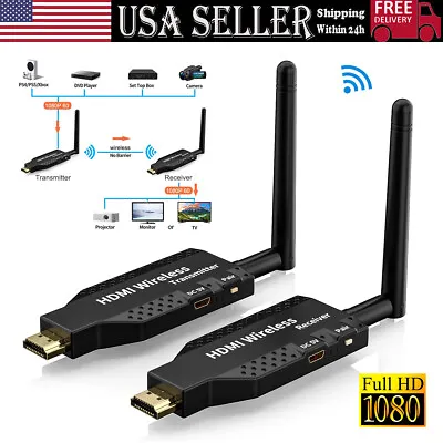 100M Wireless HDMI Video Transmitter And Receiver TV Stick Screen Share Extender • $67.98