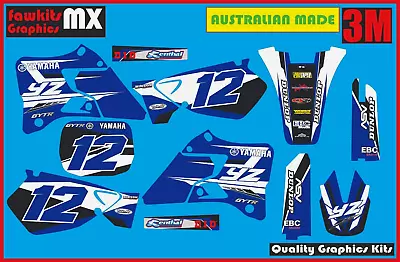 Yamaha Yz125 - Yz250 1996-2001 Full Mx Graphics Kit Sticker Kit Stickers Decals • $219