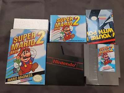 Super Mario Bros. 2 Brothers NES Nintendo Complete In Box Near Mint Shape CIB • $354.99