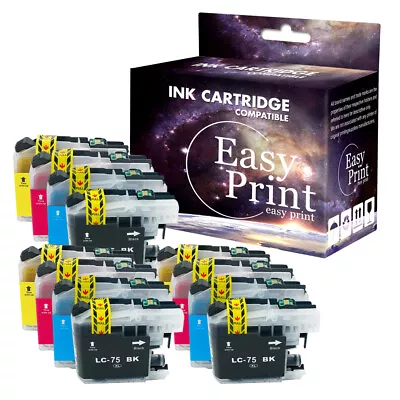 12PK Ink Cartridges Fits Brother LC75 MFC-J430W MFC-J625DW MFC-J825DW MFC-J835W • $15.01