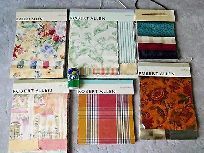 CHOICE Not All Robert Allen LARGE SAMPLE BOOKS MOIRE COTTON Vintage Plaid Stripe • $10.50