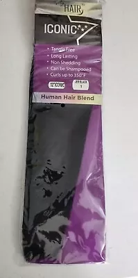 PKG Of 4 My Hair Extensions Iconic- Human Hair Blend. 12  Iconic - Jet Black 1 • $31