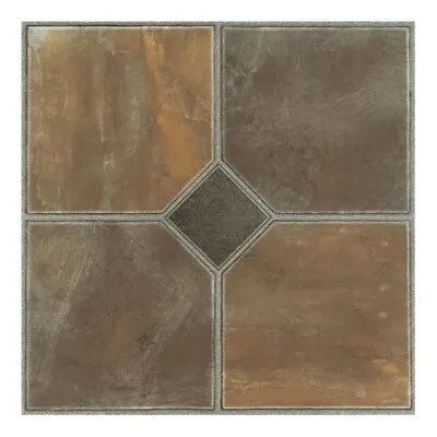 Rustic Slate Vinyl Tiles Peel And Stick Floor 20 Pack Flooring Self Adhesive • $16.97