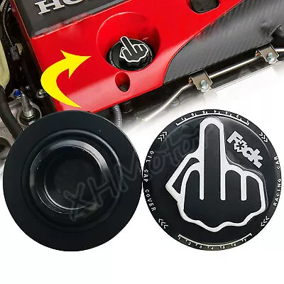 Black Screw-In Middle Finger Oil Filler Tank Cap Valve Cover For Honda Acura • $12.74