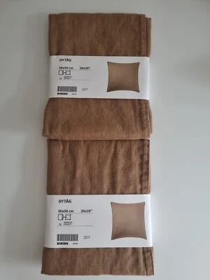 £10.99 • Buy 2 Ikea DYTAG Set Of Linen Cushion Covers 20x20 100% Linen   NEW 
