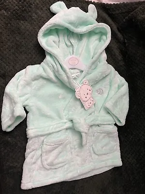 Baby Boys Girls Unisex Hood Dressing Gown 0-6 Months   • £9.52