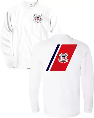 US Coast Guard Flag USCG Seal Long Sleeve Front & Back Shirt - NEW • $19.99