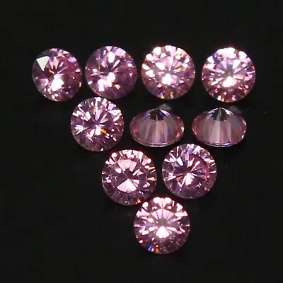 Awesome! Fancy Color VS1 10 Pc Lot Of 3.00 Mm Round Brilliant Cut Pink  Diamond • $44.47