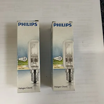 18W SES Halogen COOKER HOOD Lamp LIGHT BULBS E14 CLEAR COOKERHOOD X 2 Philips • £7.95