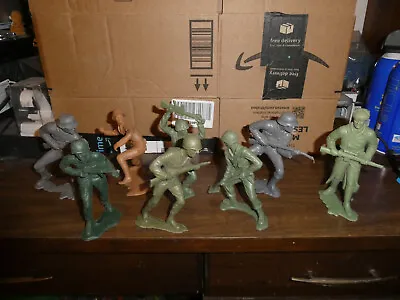 VTG LOT  8 Marx TIM MEE Toy Soldiers 6  Army Men Plastic RUSSIAN JAPANESE GERMAN • $34.99