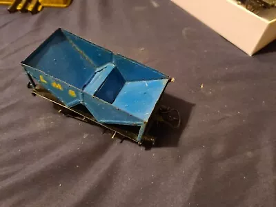 Vintage Meccano Hornby O Gauge Tinplate Blue Hopper Wagon LMS 1940s • £7.99