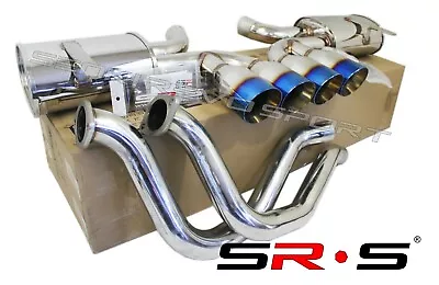 SRS 97-04 CHEVY CORVETTE C5/Z06 LS 5.7L QUAD 4  Burnt TIPS CATBACK EXHAUST • $712.49