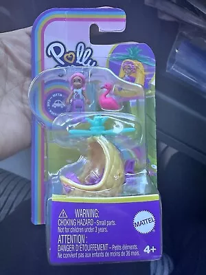 Polly Pocket Mini Doll Pineapple Copter Mini Diecast & Pet Flamingo NEW • $3