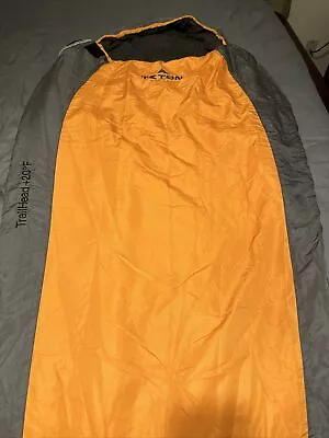 TETON Sports TrailHead Sleeping Bag Lightweight 20°F Orange/Gray Mummy • $34.99