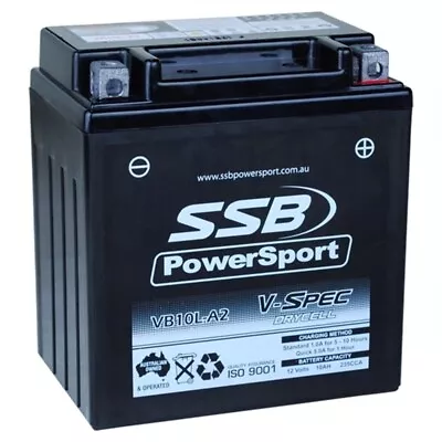 SSB 12V Dry Cell AGM 235 CCA Battery 3.8 Kg For Kawasaki Z200 1977 To 1983 • $142.01