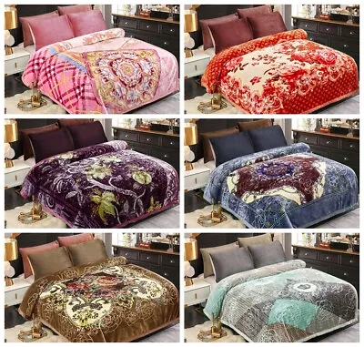 Silky Soft 2 Ply Flanel Fleece Blanket Velvet Plush Blanket Queen King Size • $46.99