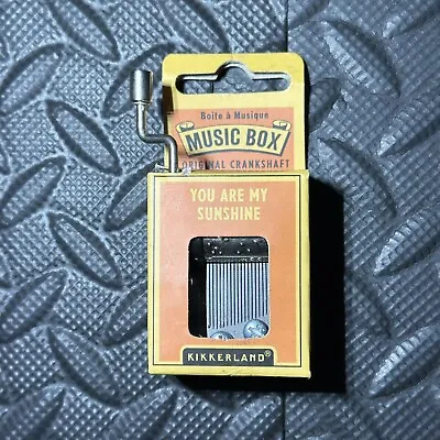 $19.99 • Buy Hand Crank Tiny Music Box You Are My Sunshine #1231 Kikkerland NEW