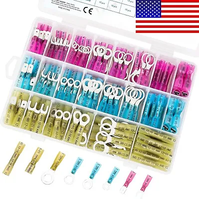 240PCS Heat Shrink Wire Connectors Electrical Crimp Marine Automotive Terminals • $19.67