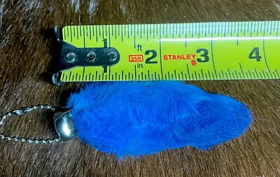 New Blue Lucky Rex RABBITS FOOT Key Chain Zipper Pull Easter Graduation • $7.59