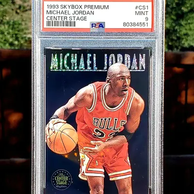 Michael Jordan - 1993 Skybox Premium - Center Stage - PSA 9 (MINT) CHICAGO BULLS • $460