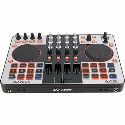 DJ-Tech 4MIX 4-Channel Controller W/ Audio Interface + Virtual DJ LE • $299