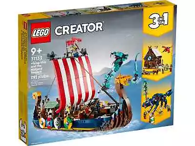 £87.02 • Buy 3-in-1 Lego Creator 31132 Viking Ship And Midgard Serpent, NEW Ships In 2nd Box