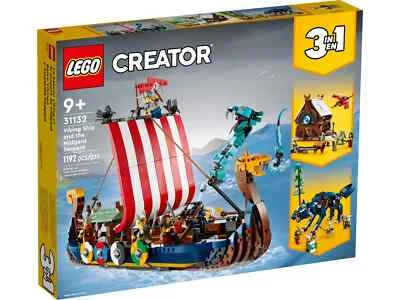 £87.02 • Buy 3-in-1 Lego Creator 31132 Viking Ship And Midgard Serpent, NEW Ships In 2nd Box