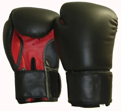 Classic Style BLK/RED Boxing Gloves Kids/Adults Sz Sparring/Competition Quality • $17.95
