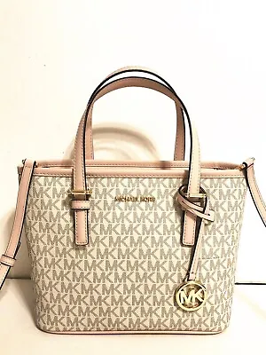 NWT Michael Kors Jet Set Travel XS Carryall Convertible TZ Tote Signature PVC • $89