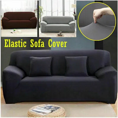 1/2/3/4 Seater Elastic Sofa Antiskid Cover Stretch Sofa Couch Covers L Shaped AU • $16.70