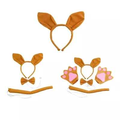 1/3/4 Fancy Costume Kit Kangaroos Cosplay Halloween Costume Ears Headband • £6.24