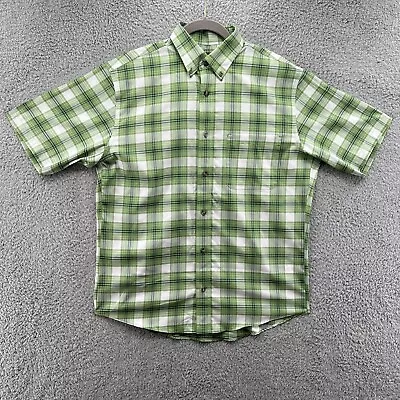 Cabella’s Men’s Gree Plaid Short Sleeve Button Up~Size Medium • $9.38