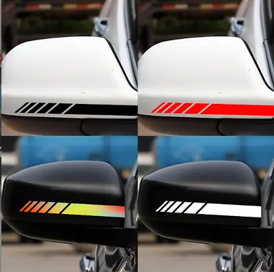 4 Pcs Car Side Rear View Mirror Decal Stickers Reflective Auto Racing Stripes • $3.95