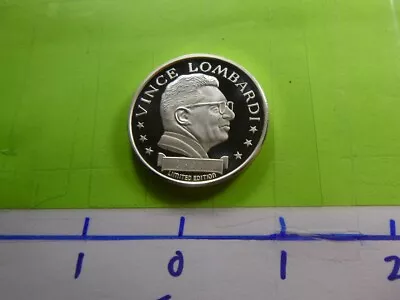 Vince Lombardi Green Bay Packers Super Bowl I & Ii Rare 999 Silver Coin 7vl0 • $109.95