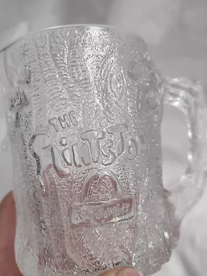 VINTAGE McDonald's Flintstones Clear Glass Rockdonald's Treemendous Mug 1993 • $10