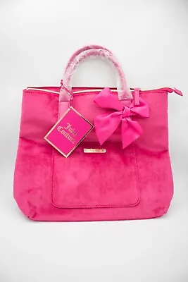 $16 • Buy NWT Juicy Couture Pink Velvet Convertible Backpack / Tote Bag / - BRAND NEW