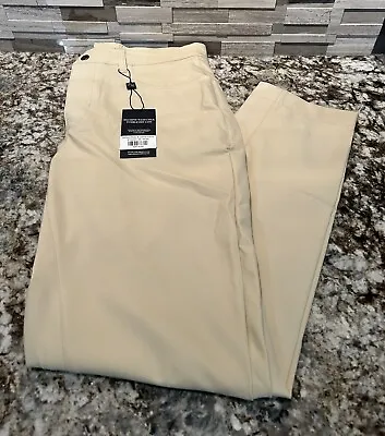 NEW State & Liberty Mens 34 Athletic Fit Stretch Tech Chino Pants Dress Khaki • $83.99