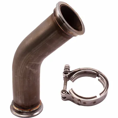$51.99 • Buy 45 Degree V-Band Pipe Stainless Steel Garrett With 2.5 Inch V Band Flanges Clamp