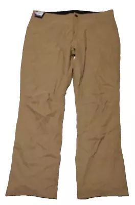 Men's ORVIS Fleece Lined Nylon Pants Size 40x32 Tan Brown Cargo Pocket • $15.26