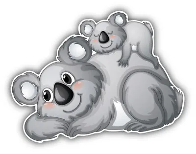 Koala Family Car Bumper Sticker Decal • $2.75